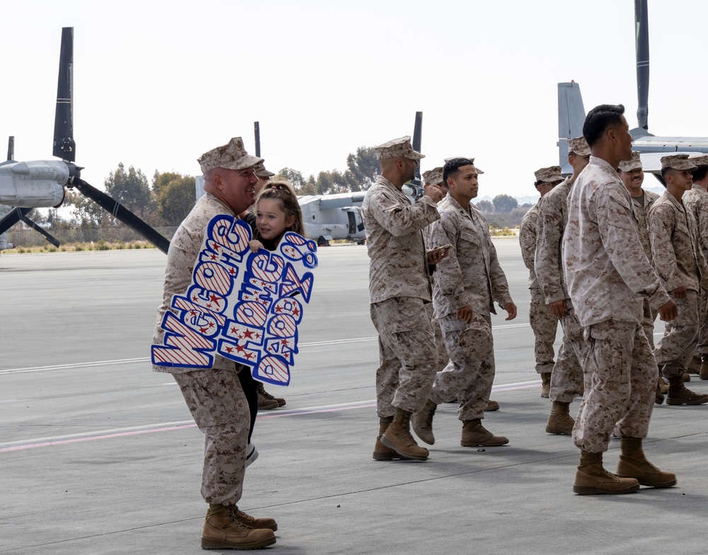 Marine Medium Tiltrotor Squadron 163 Returns from Deployment