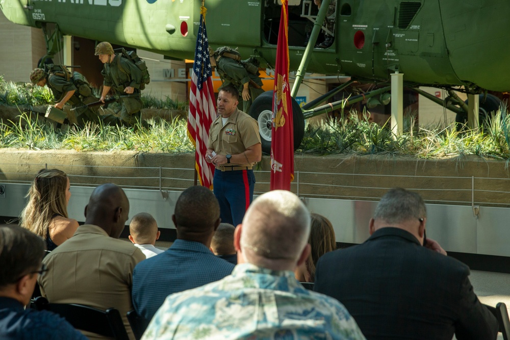 Chief Warrant Officer 3 Denato Retires at National Museum of the Marine Corps