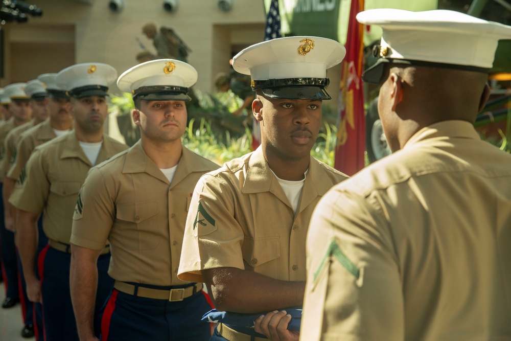 Chief Warrant Officer 3 Denato Retires at National Museum of the Marine Corps