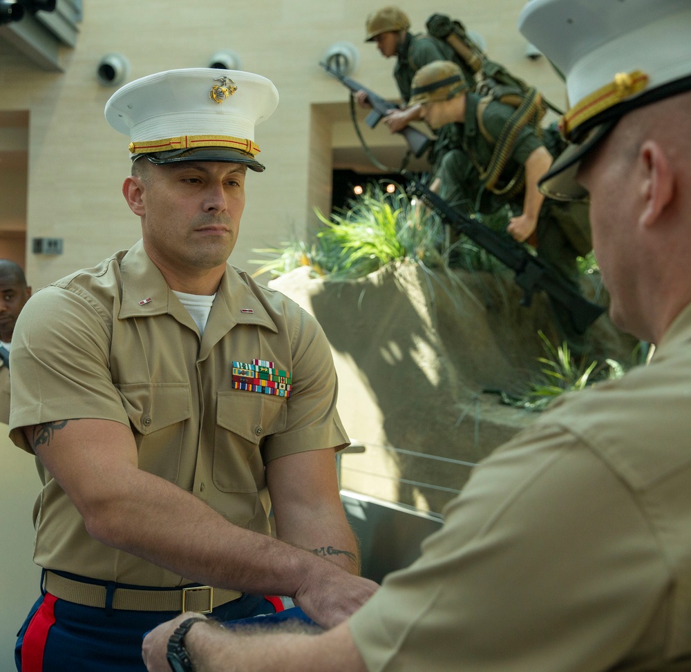 Chief Warrant Officer 3 Denato Retires at National Museum of the Marine Corps