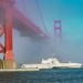 Ship Sails Past Golden Gate Bridge During SFFW