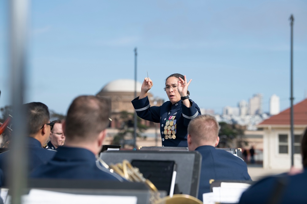 Band of the Golden West performs at the Presidio Tunnel Tops