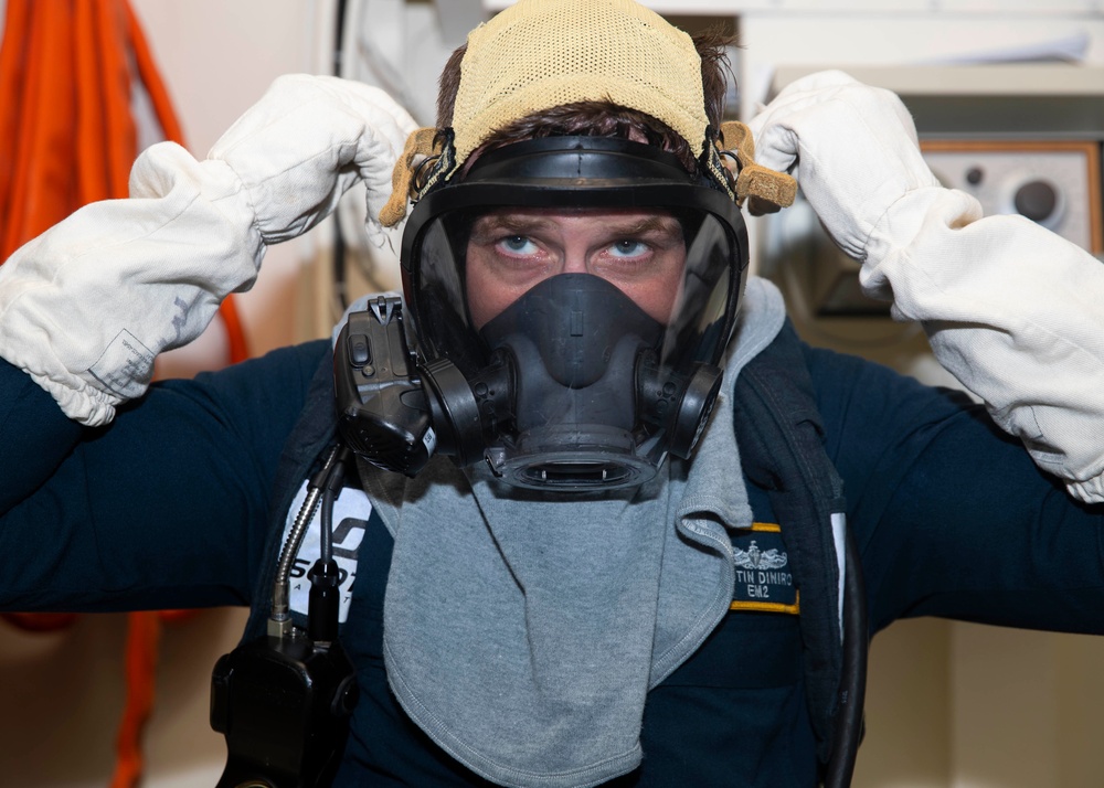 USS Tripoli Conducts General Quarters Drill