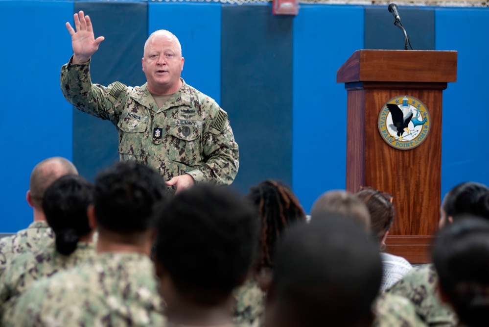 Master Chief Petty Officer of the Navy James Honea Visits San Diego