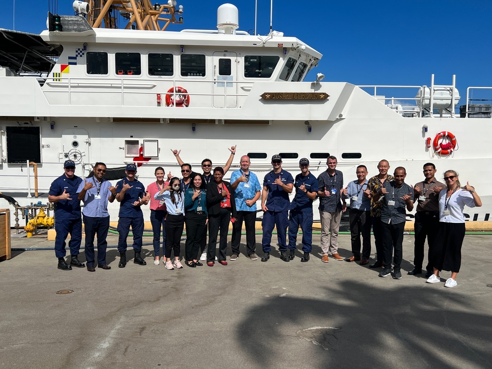 Asia-Pacific Center for Security Studies Fellows visit U.S. Coast Guard Cutter Joseph Gerczak