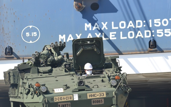 2-2 SBCT vehicles arrive in Korea