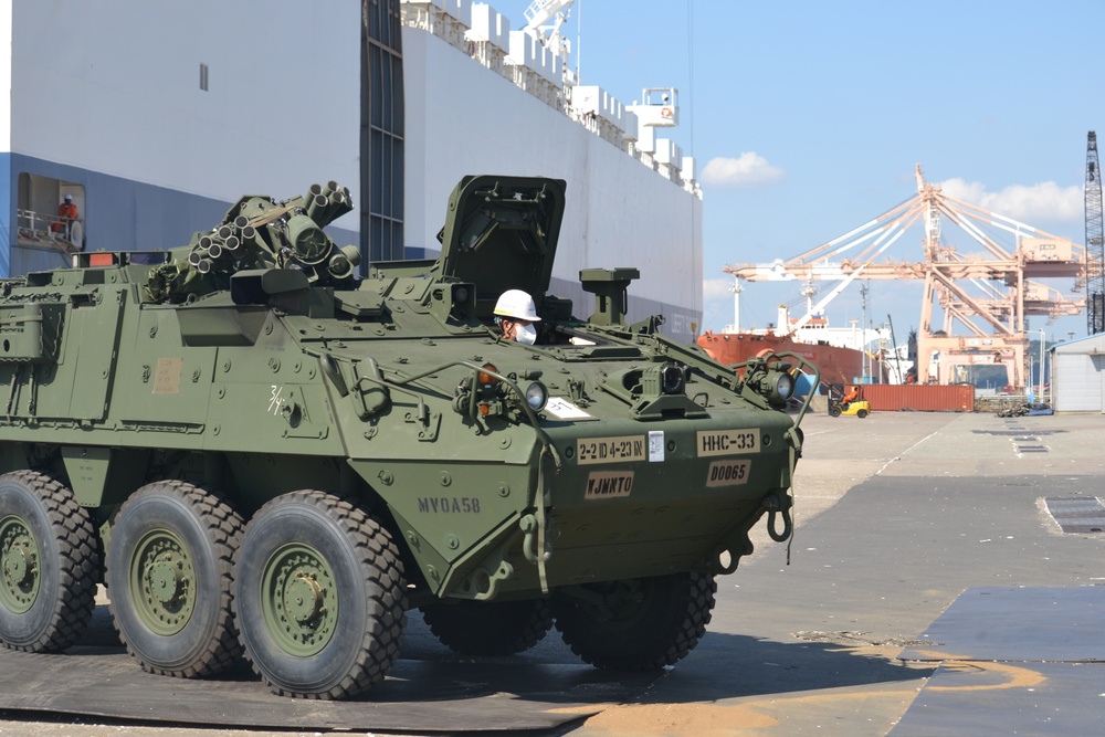 2-2 SBCT vehicles arrive in Korea