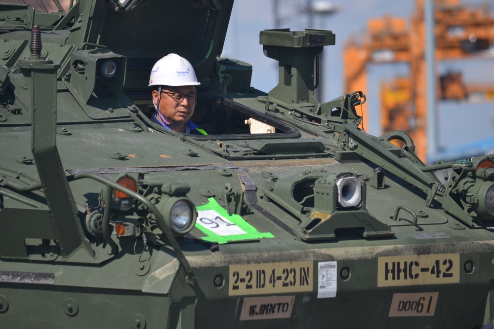 2-2 SBCT vehicles arrive in Korea