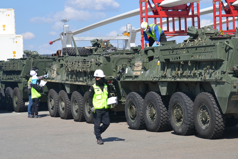 2-2 SBCT vehicles arrive in Korea