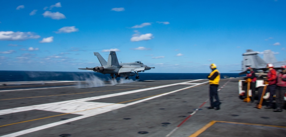 USS Ronald Reagan (CVN 76) conducts flight operations