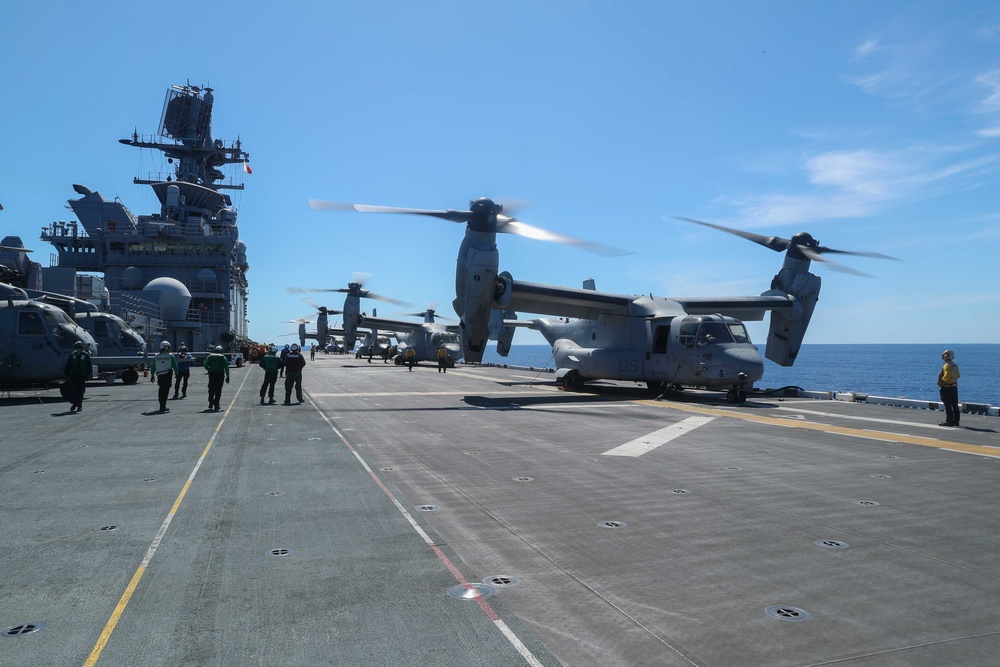 USS Tripoli Flight Operations