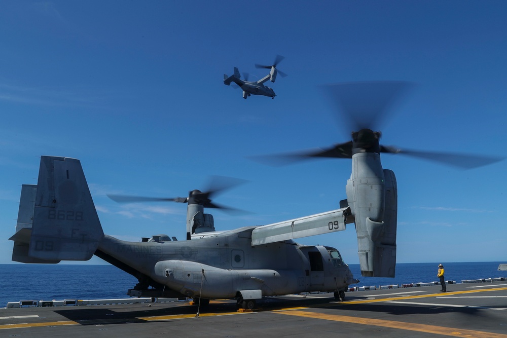 USS Tripoli Flight Operations