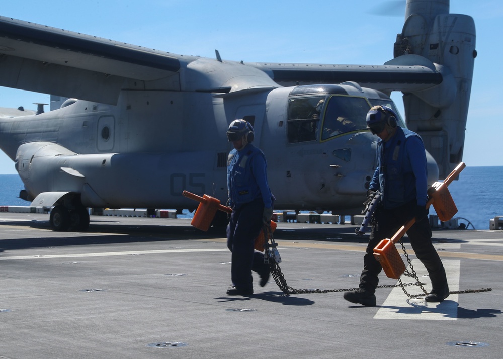 USS Tripoli Flight Operations