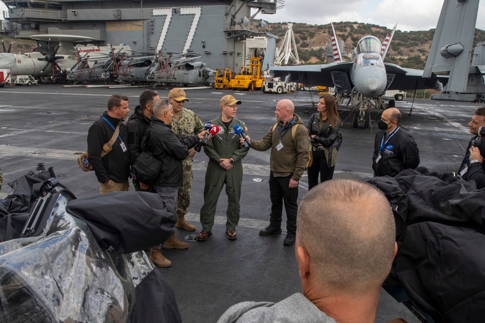 Greek Media Visit to USS George H.W. Bush