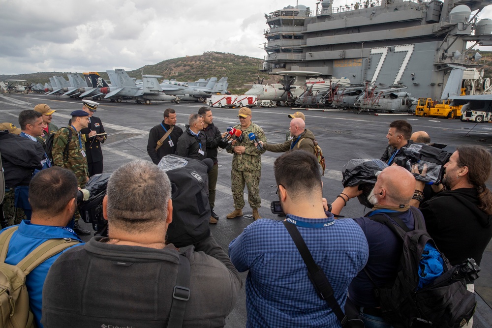 Greek Media Visit to USS George H.W. Bush