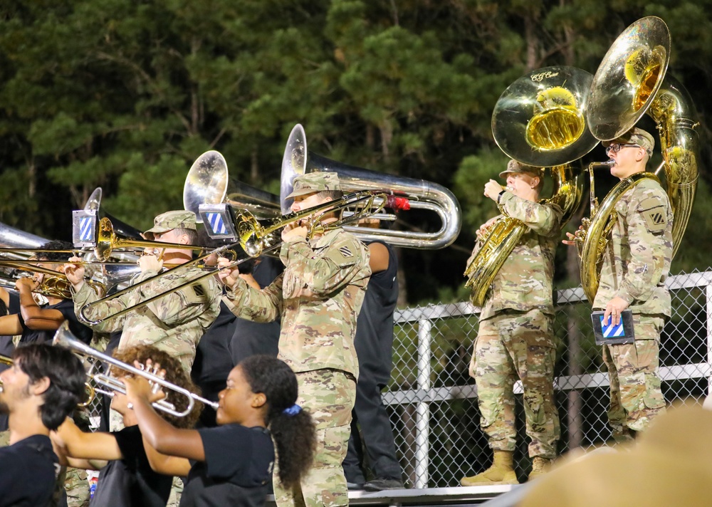 Marne Division attends Richmond Hill High School Military Appreciation Game