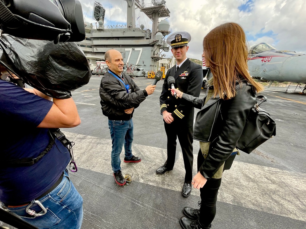 Greek Media Visit to USS George H.W. Bush