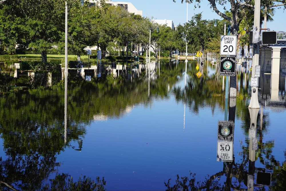 Downtown Sanford Inundated with Rising Water