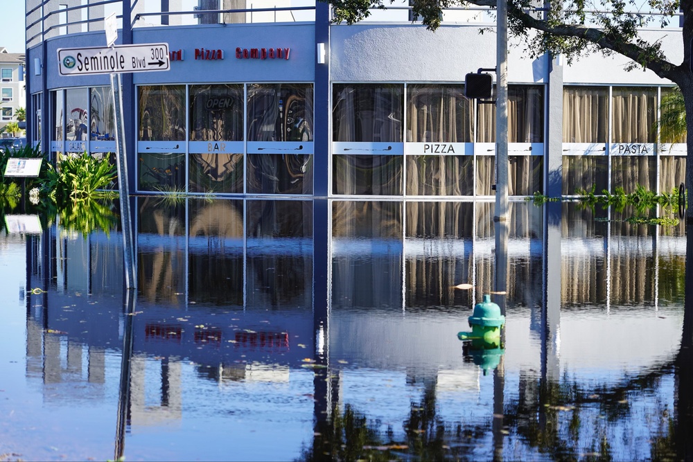 Downtown Sanford Inundated with Rising Water