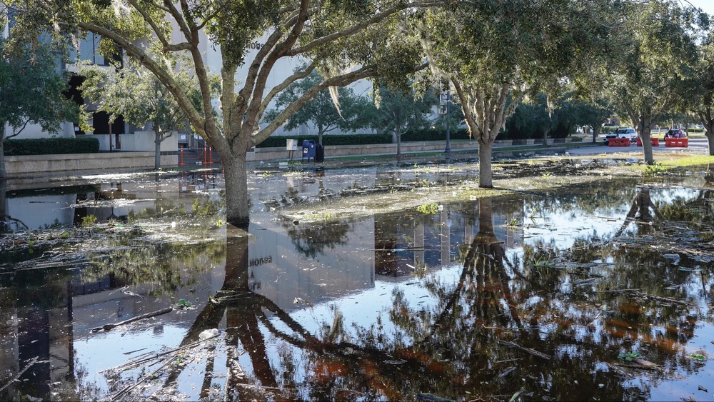 Downtown Sanford Inundated with Rising Water