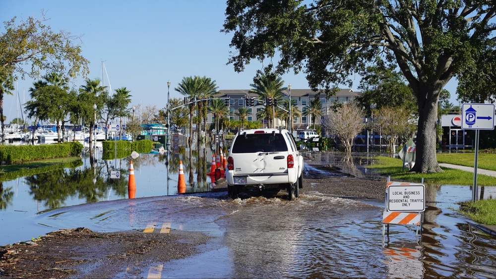 Downtown Sanford Inundated with Rising Water