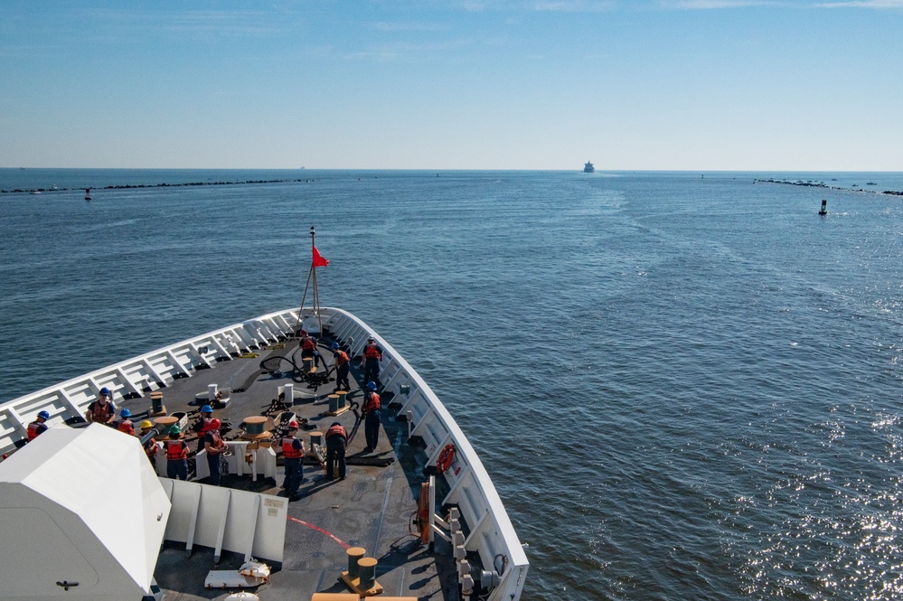 Coast Guard Cutter Hamilton departs for US European Command deployment