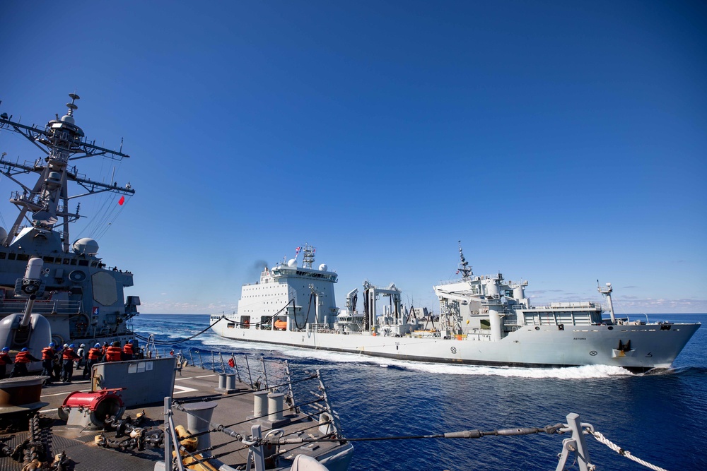 Ramage Conducts Replenishment-at-Sea with Canadian, Spanish Navies