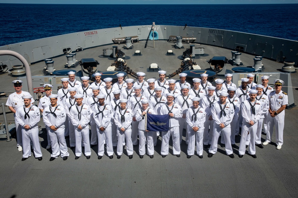 USS Arlington, Assault Craft Unit 4 Sailors qualify as enlisted surface warfare specialists
