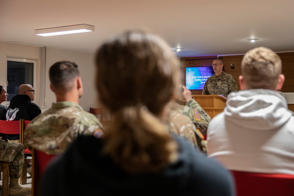 Task Force Nighthawk attend chapel services
