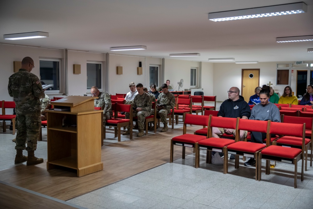 Task Force Nighthawk attend chapel services