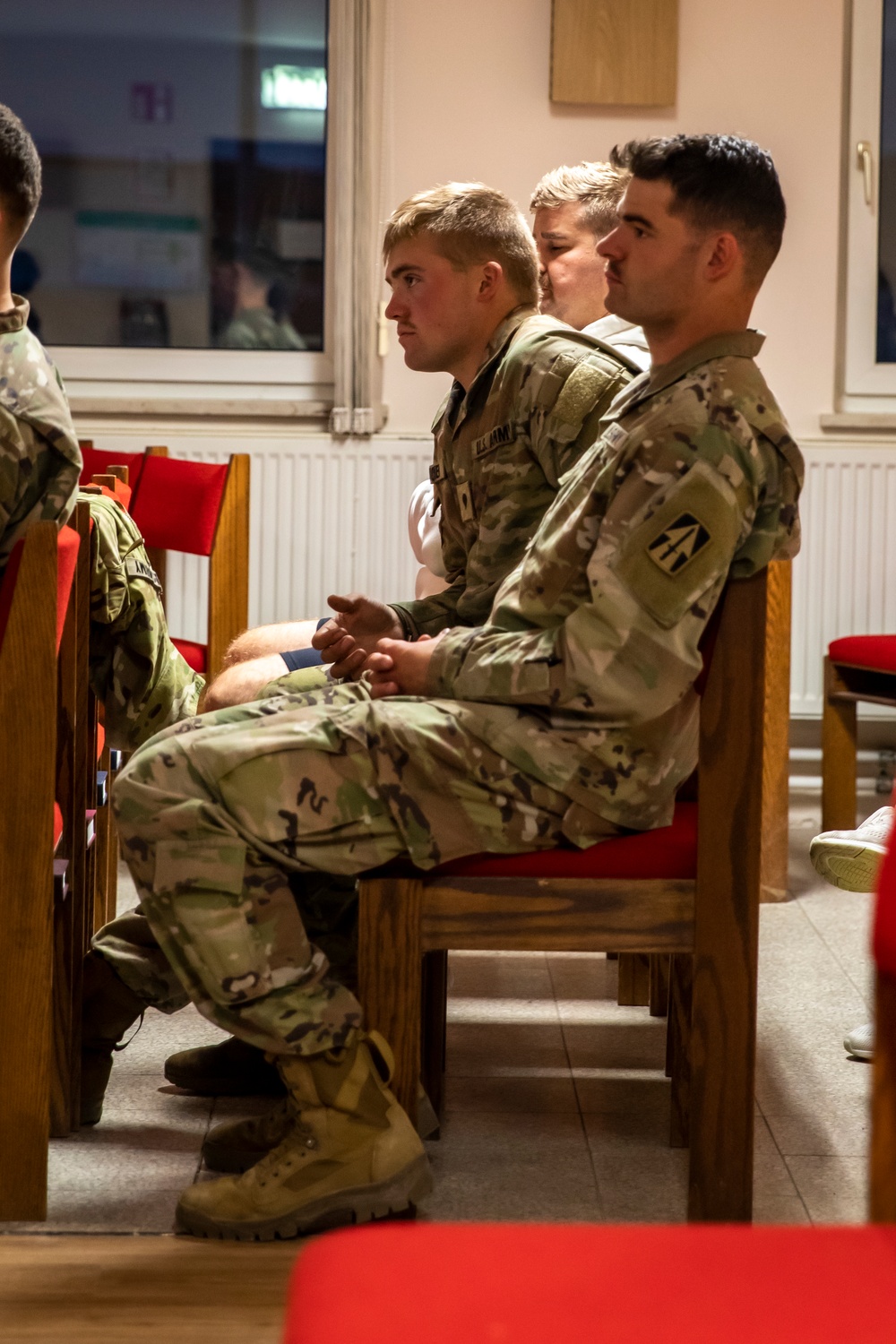 Task Force Nighthawk Soldiers attend chapel service