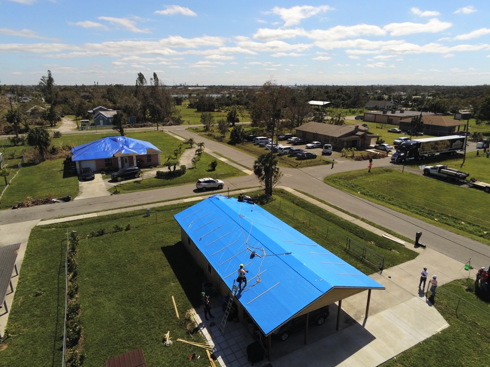 Blue Roof Install - Hurricane Ian