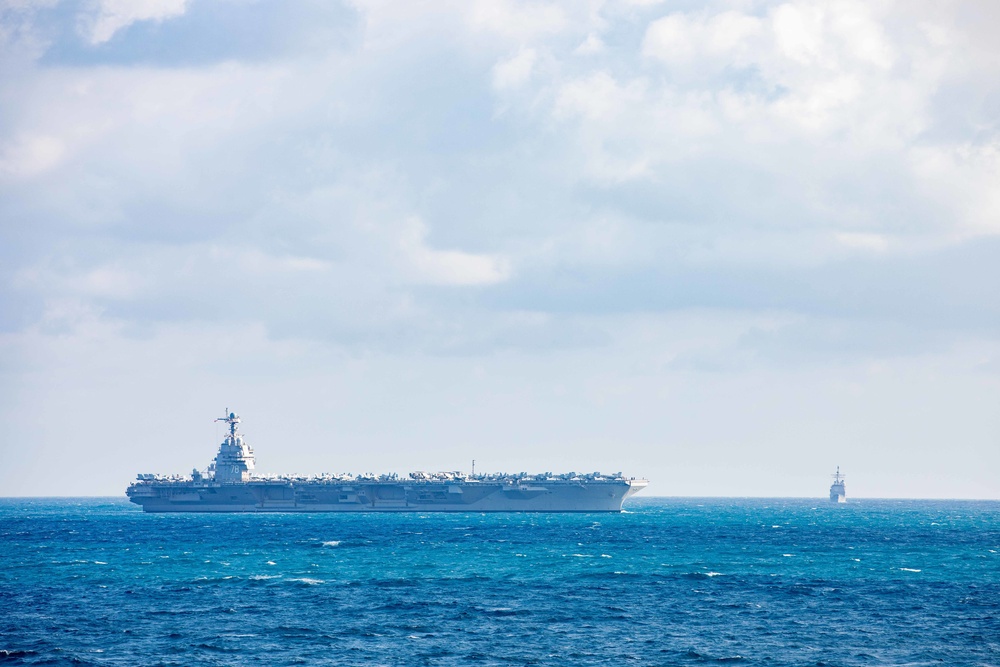 Gerald R. Ford Strike Group Conducts Simulated Strait Transit