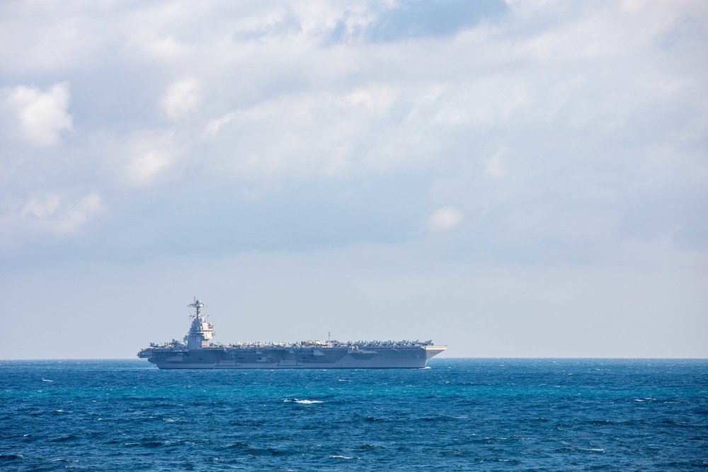 Gerald R. Ford Strike Group Conducts Simulated Strait Transit