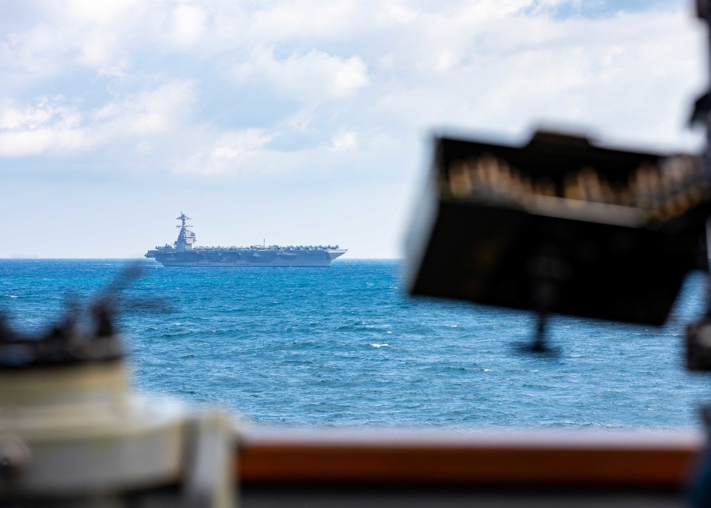 Gerald R. Ford Strike Group Conducts Simulated Strait Transit