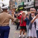 Sailors and Marines March Together During the Italian-American Heritage Parade
