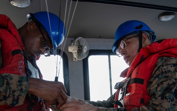 USS TRIPOLI BOAT OPS
