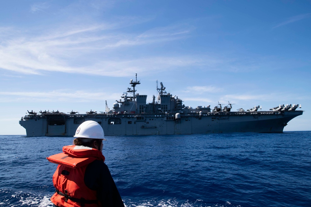 USS TRIPOLI BOAT OPS