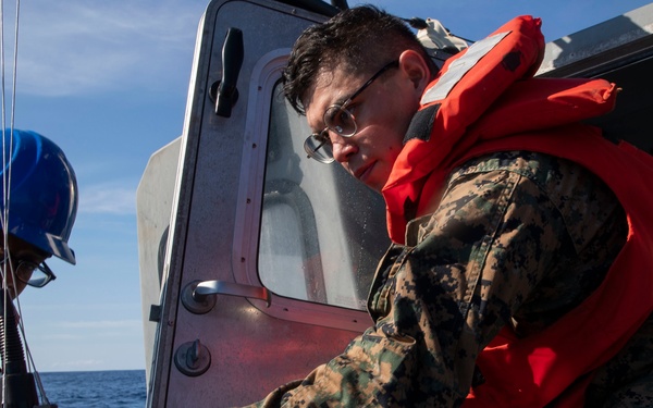 USS TRIPOLI BOAT OPS