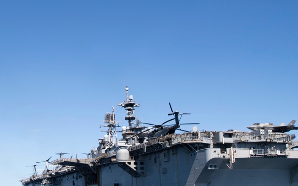 USS TRIPOLI BOAT OPS