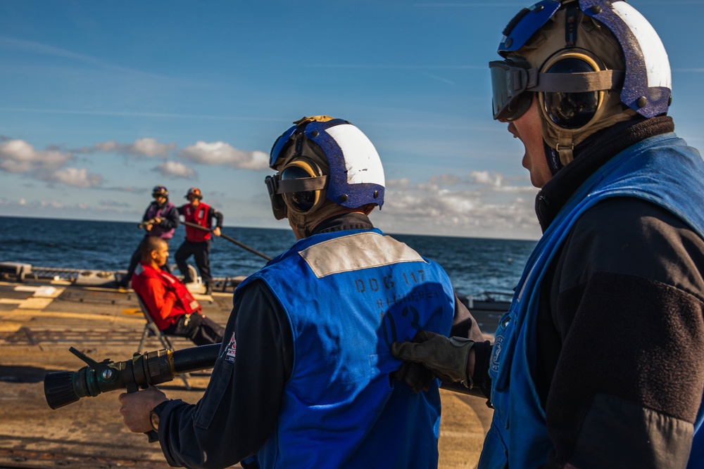 USS Paul Ignatius (DDG 117) Conducts Flight Deck Crash and Salvage Drill