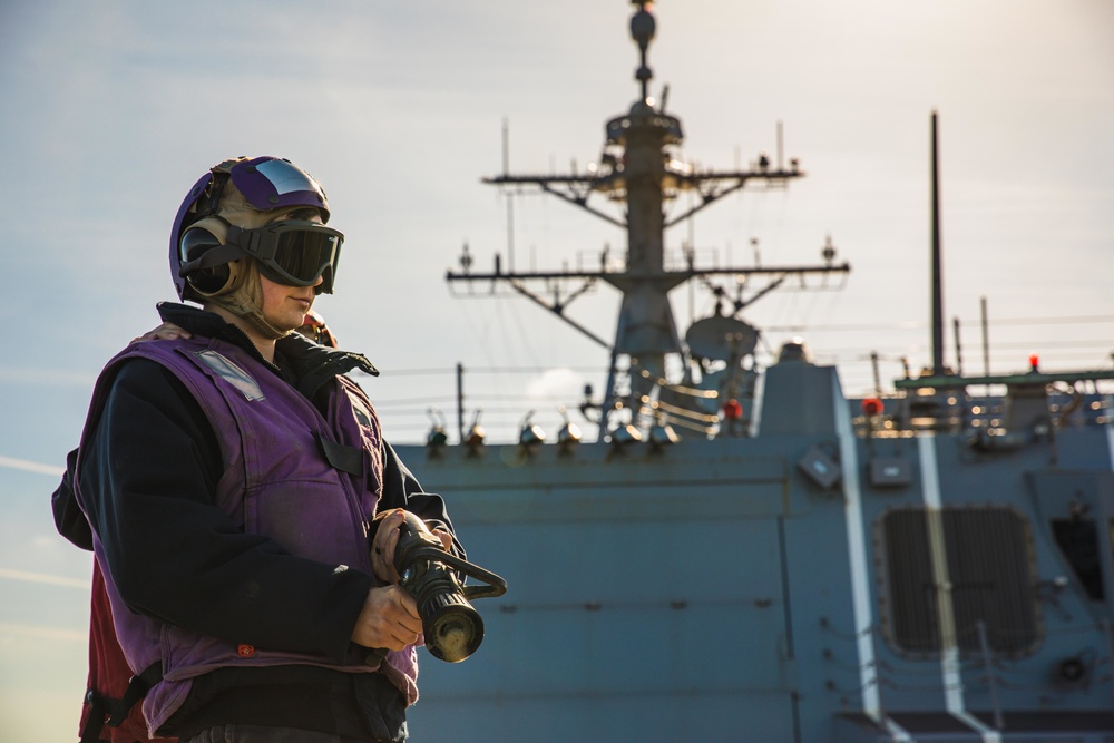USS Paul Ignatius (DDG 117) Conducts Flight Deck Crash and Salvage Drill