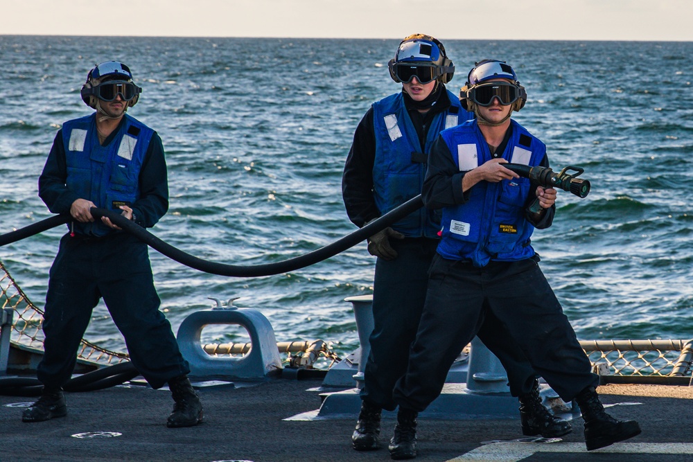 USS Paul Ignatius (DDG 117) Conducts Flight Deck Crash and Salvage Drill