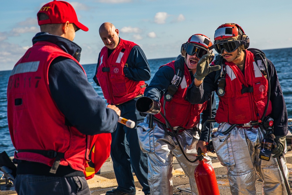 USS Paul Ignatius (DDG 117) Conducts Flight Deck Crash and Salvage Drill