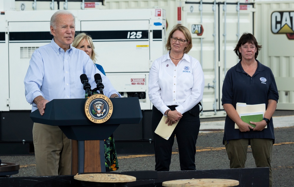 President Bides Addresses Press in Puerto Rico