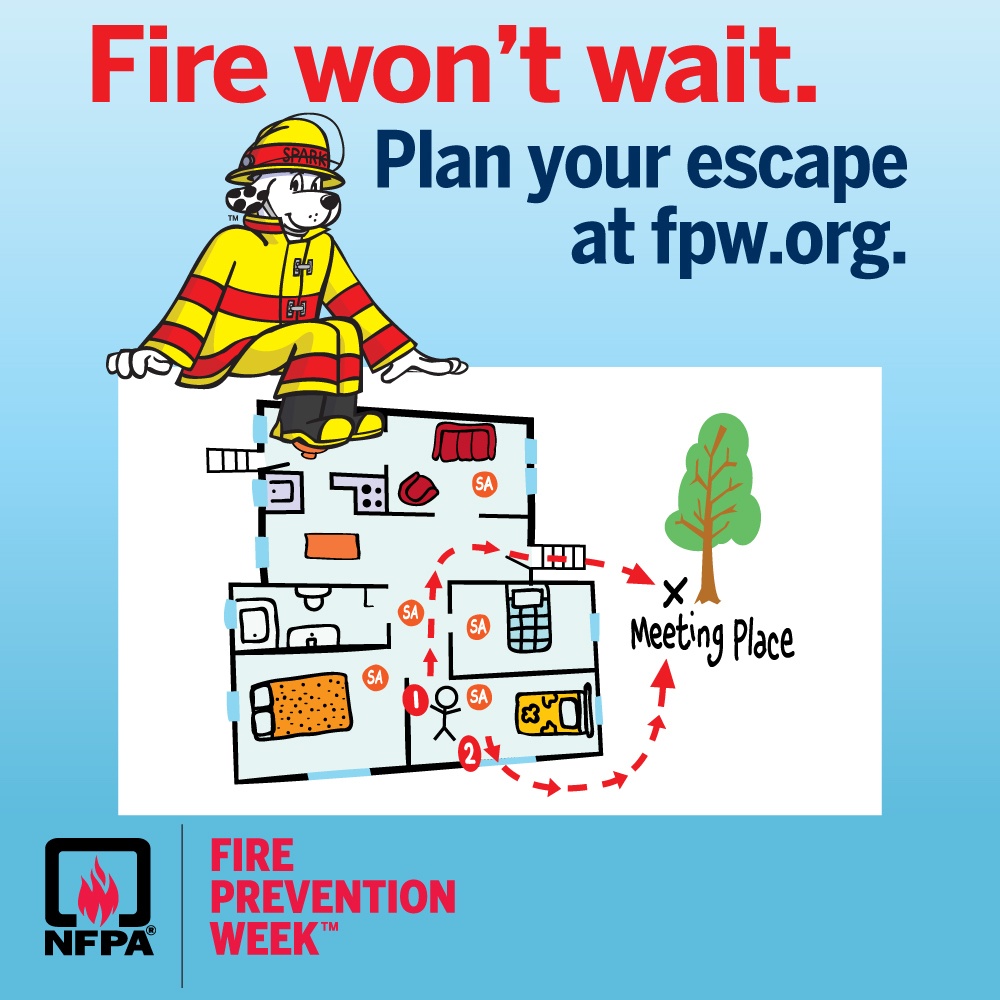 Arnold Fire and Emergency Services encourage base personnel to have a plan in case of fire