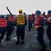 U.S. Sailors Run The Line During An Underway Replenishment