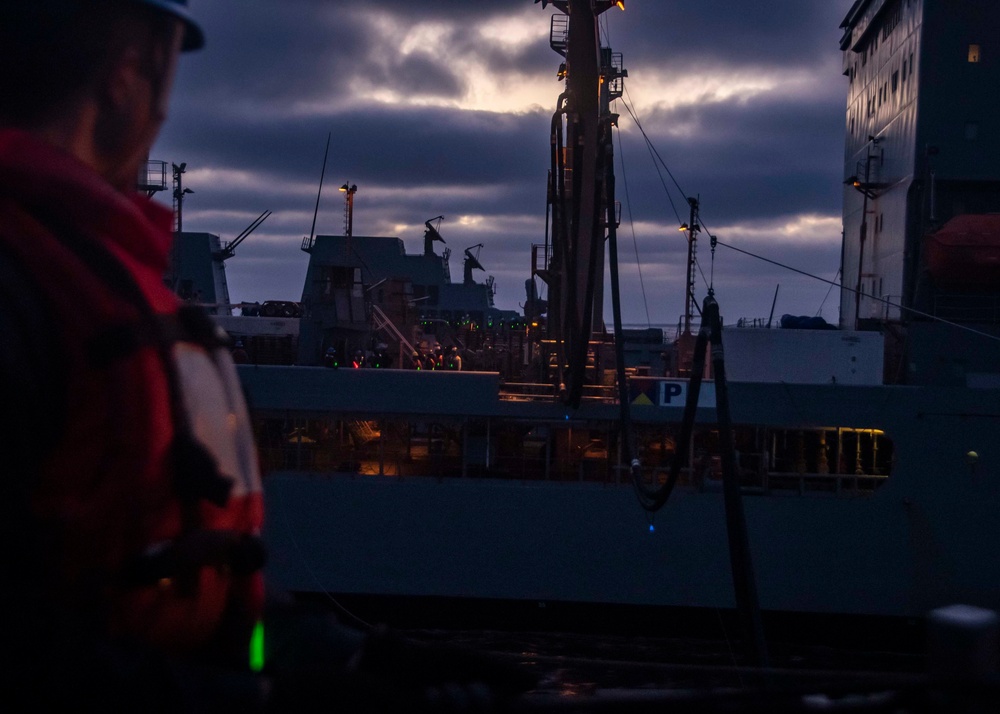 U.S. Sailors Participate In An Underway Replenishment