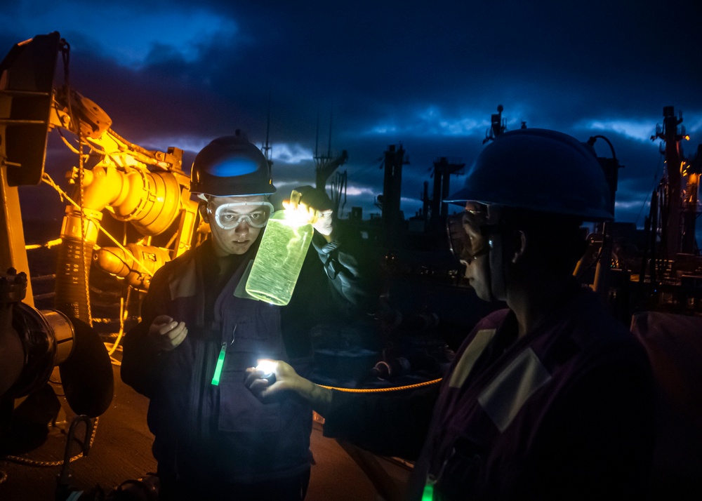 U.S. Sailors Test A JP5 Sample