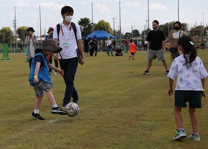 New joint-use sports field opens on Sagami Depot with youth sports event